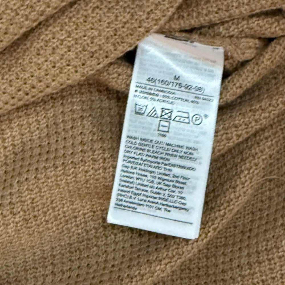 NWT GAP Womens Brown VNeck Textured Long Sleeve Sweater Size Medium NWT Fall - Picture 9 of 12